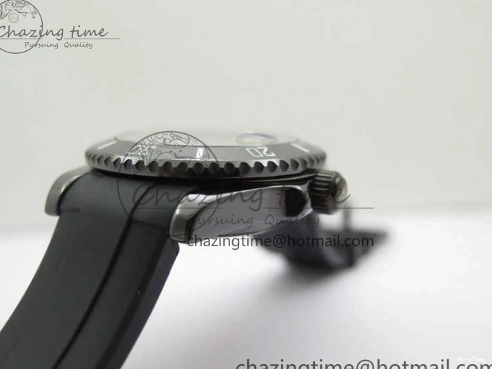 MiroTime 0201 Soft Submariner 40mm Black Ceramic 5GF Best Edition Pink Painting Dial on Black Rubber Strap SA 2472